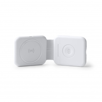 LAREDO - Foldable wireless charger for smartphones, wireless headphones and smartwatches with cable included.