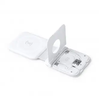 LAREDO - Foldable wireless charger for smartphones, wireless headphones and smartwatches with cable included.
