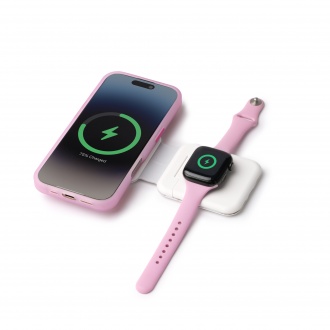 LAREDO - Foldable wireless charger for smartphones, wireless headphones and smartwatches with cable included.