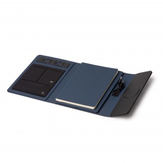 SABIX - Multifunctional folder from RPET with integrated wireless powerbank.