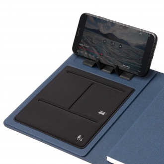 SABIX - Multifunctional folder from RPET with integrated wireless powerbank.