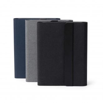 SABIX - Multifunctional folder from RPET with integrated wireless powerbank.
