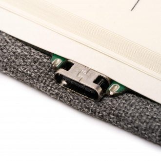 GARLAN - a5 notebook with built-in wireless charger.