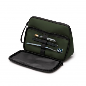 RONDA - PU leather cosmetic bag in triangular shape