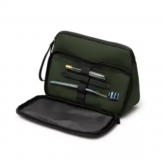 RONDA - PU leather cosmetic bag in triangular shape