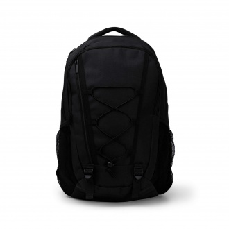 DONKER - 600D polyester backpack with laptop pocket and drawcord on front