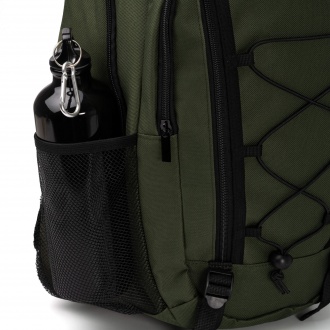 DONKER - 600D polyester backpack with laptop pocket and drawcord on front