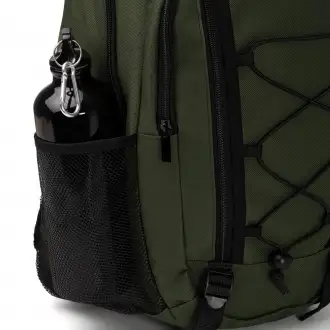DONKER - 600D polyester backpack with laptop pocket and drawcord on front