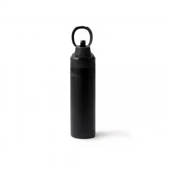KELIS - Thermal mug (700ml) with straw with recycled stainless steel double walls