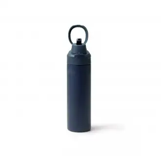 KELIS - Thermal mug (700ml) with straw with recycled stainless steel double walls