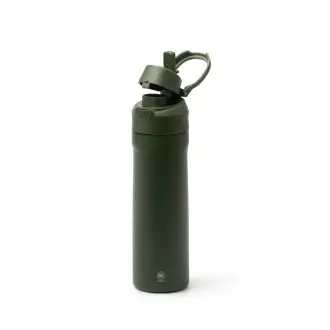 KELIS - Thermal mug (700ml) with straw with recycled stainless steel double walls