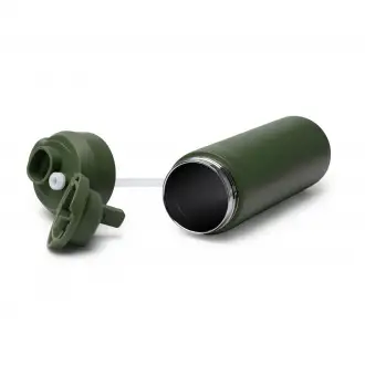 KELIS - Thermal mug (700ml) with straw with recycled stainless steel double walls