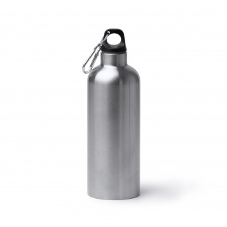 LUWAK - Bottle (550ml) with recycled stainless steel double wall, cap with carabiner