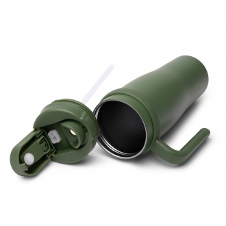 KALAM - Thermal mug (900ml) with straw, made of recycled stainless steel