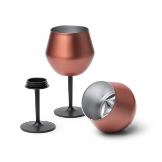 FRADES - 2-in-1 mug/glass (380ml) made of stainless steel