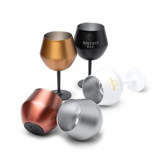 FRADES - 2-in-1 mug/glass (380ml) made of stainless steel