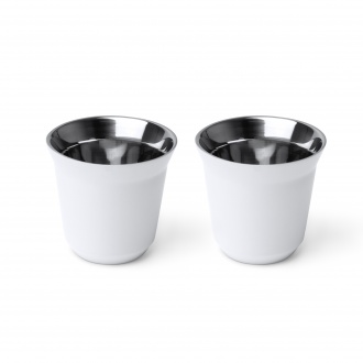 BOLUTO - Set of 2 coffee cups (80ml) made of recycled stainless steel