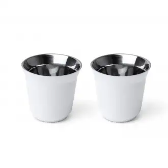 BOLUTO - Set of 2 coffee cups (80ml) made of recycled stainless steel