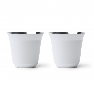 BOLUTO - Set of 2 coffee cups (80ml) made of recycled stainless steel