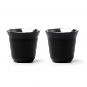 BOLUTO - Set of 2 coffee cups (80ml) made of recycled stainless steel