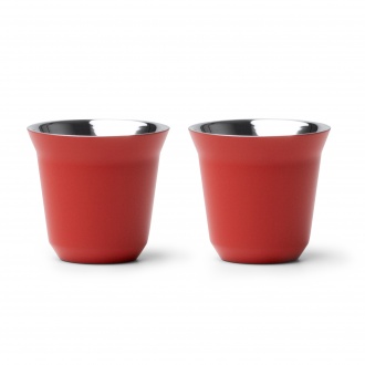 BOLUTO - Set of 2 coffee cups (80ml) made of recycled stainless steel