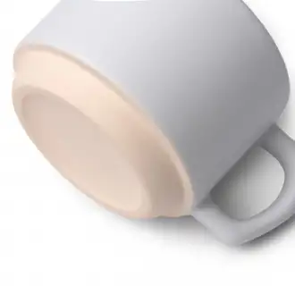 GEISA - Matte ceramic mug (180ml) with bamboo base, designed for sublimation