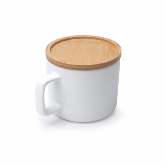 MOLOK - Ceramic mug (350ml) with bamboo lid