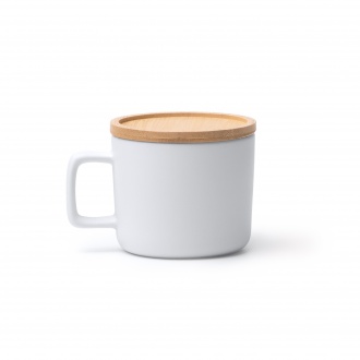 MOLOK - Ceramic mug (350ml) with bamboo lid