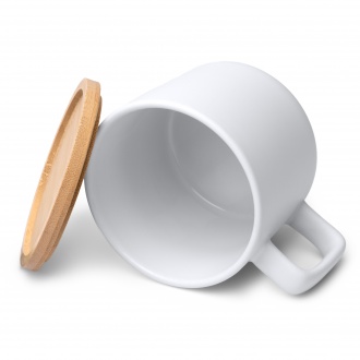 MOLOK - Ceramic mug (350ml) with bamboo lid