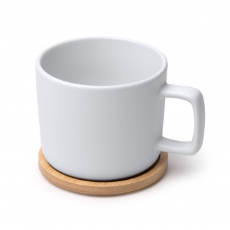 MOLOK - Ceramic mug (350ml) with bamboo lid