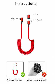 DATA PULSE - 2w1 kabel do ładowania 3A i transfer danych