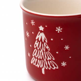 CALGARY - Ceramic mug with Christmas tree pattern