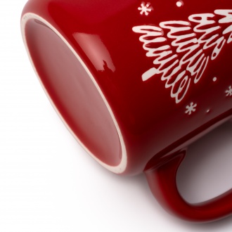 CALGARY - Ceramic mug with Christmas tree pattern