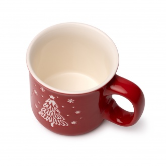CALGARY - Ceramic mug with Christmas tree pattern