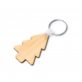 LACEY - Bamboo key ring in the shape of a Christmas tree