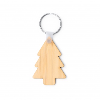 LACEY - Bamboo key ring in the shape of a Christmas tree