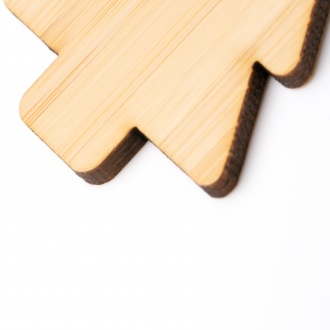 LACEY - Bamboo key ring in the shape of a Christmas tree
