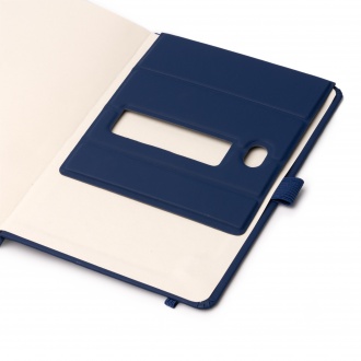 MARION - Notebook with foldable smartphone stand