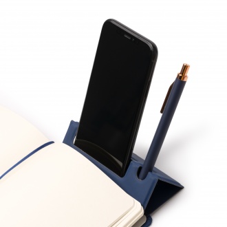 MARION - Notebook with foldable smartphone stand