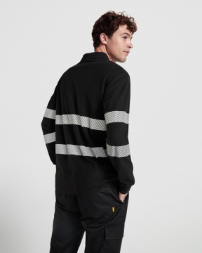 FORAN L/S - Koszulka polo z długim rękawem i z paskami odblaskowymi o wysokiej widoczności