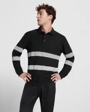 FORAN L/S - Long-sleeved polo shirt with high-visibility reflective stripes
