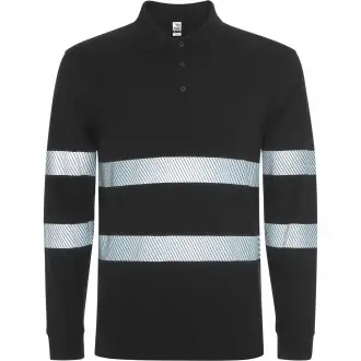 FORAN L/S - Long-sleeved polo shirt with high-visibility reflective stripes