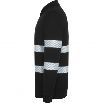 FORAN L/S - Koszulka polo z długim rękawem i z paskami odblaskowymi o wysokiej widoczności