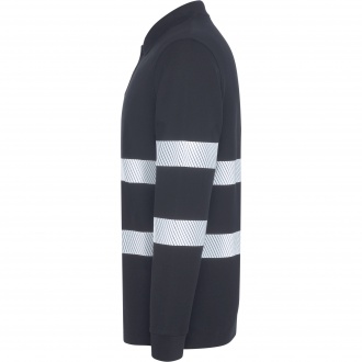 FORAN L/S - Koszulka polo z długim rękawem i z paskami odblaskowymi o wysokiej widoczności