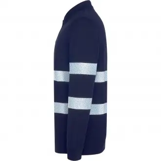 FORAN L/S - Long-sleeved polo shirt with high-visibility reflective stripes