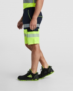 LADA - Dwukolorowe krótkie spodenki robocze o wysokiej widoczności