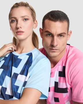 VENTOR - Koszulka techniczna unisex 150 g/m² z geometrycznym wzorem