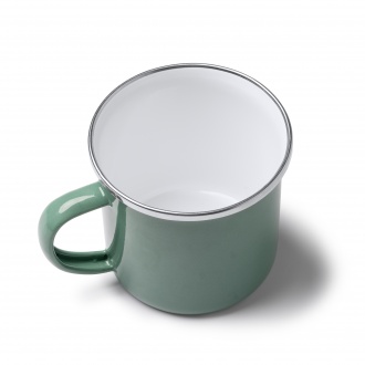 CARDIF - Metalowy kubek emaliowany w stylu retro o pojemności 380ml