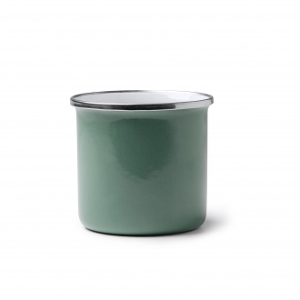 CARDIF - Metalowy kubek emaliowany w stylu retro o pojemności 380ml