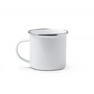 CARDIF - Retro-style metal enamel mug with a capacity of 380 ml